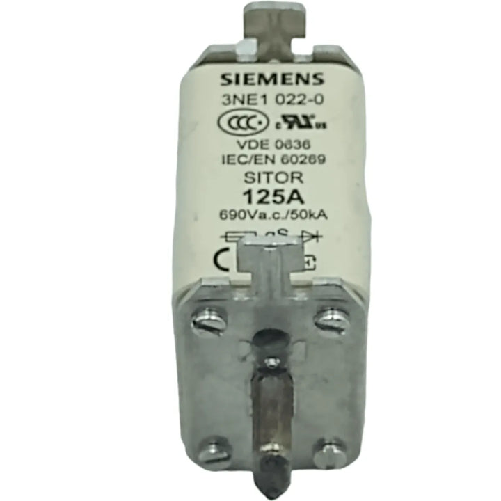 Fusível Siemens 3NE1 022-0 125A 690VAC 50kA - Cabo Eletro