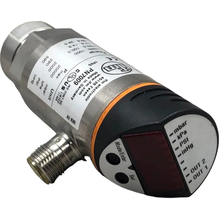 Sensor de Pressão IFM PN7009 -1000 a 1000 mbar - Cabo Eletro