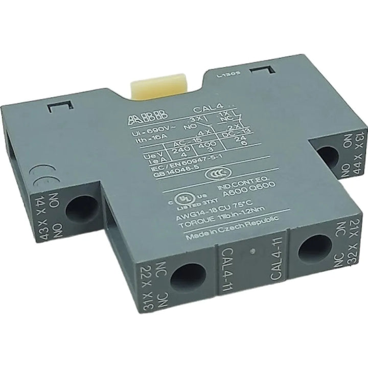 Bloco de Contato Auxiliar ABB CAL4-11 1NA+1NF 3A 400v - Cabo Eletro