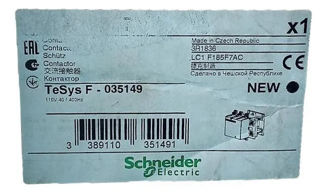 Contator Tripolar Tesys Schneider 035149 LC1F185 185A - Cabo Eletro