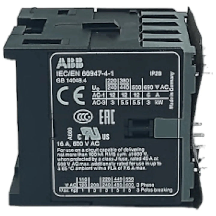 Mini Contator Abb B7-30-10-P 600V 16A - Cabo Eletro