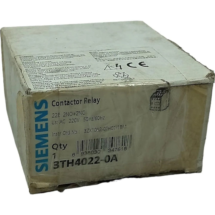 Contator Auxiliar Siemens 3TH4022-0A 220v 2NA+2NF 50/60Hz - Cabo Eletro