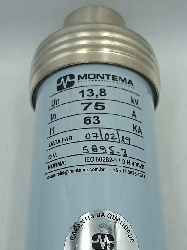 Fusível HN Montema 75A 63kA 13,8kV 12kgf - Cabo Eletro