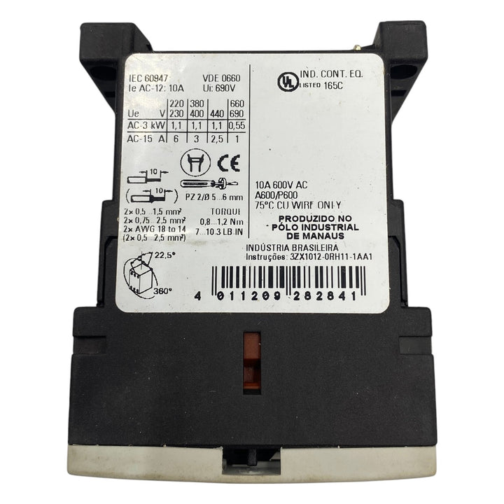 Contator Siemens 3RH1122-1BG40 22E 10A 690V - Cabo Eletro