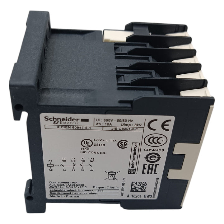 Contator Auxiliar Schneider Ca4kn31bw3 3na+1nf 24v 10a - Cabo Eletro