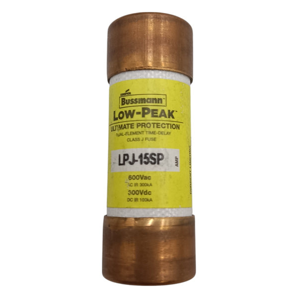Fusível LOW-Peak Bussmann LPJ-15SP 15A 600v - Cabo Eletro
