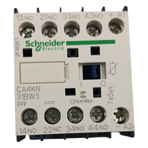 Contator Auxiliar Schneider Ca4kn31bw3 3na+1nf 24v 10a - Cabo Eletro