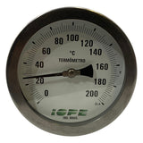 Termometro IOPE 0 A 200 °C DN 106MM HASTE:147mm - Cabo Eletro