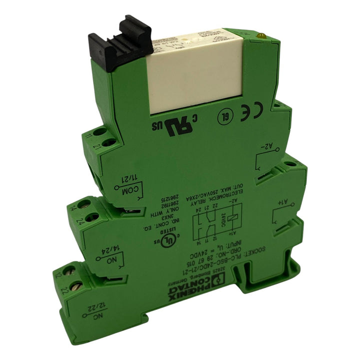 Base+Relé Phoenix Contact PLC-RSC-24DC/21-21 2961192 8A 250V - Cabo Eletro
