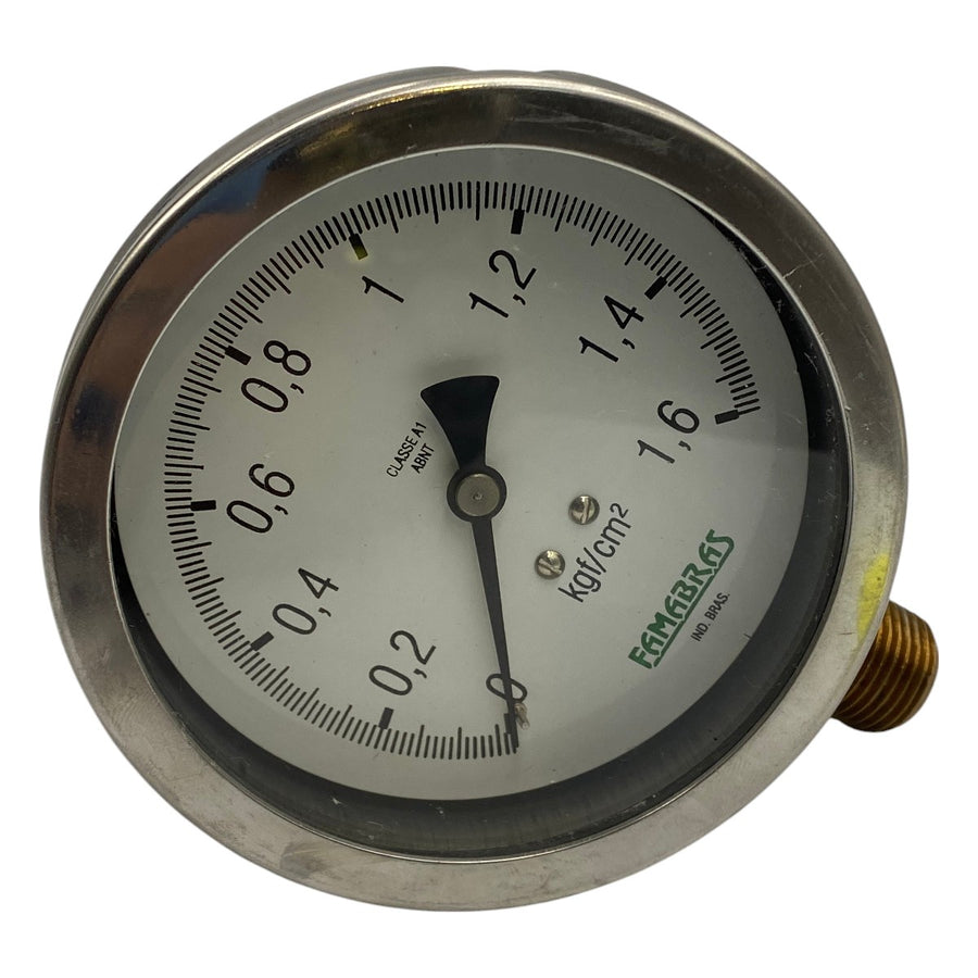 Manômetro Famabras DN 105mm 0 a 1,6kgf/cm² 1/2NPT - Cabo Eletro