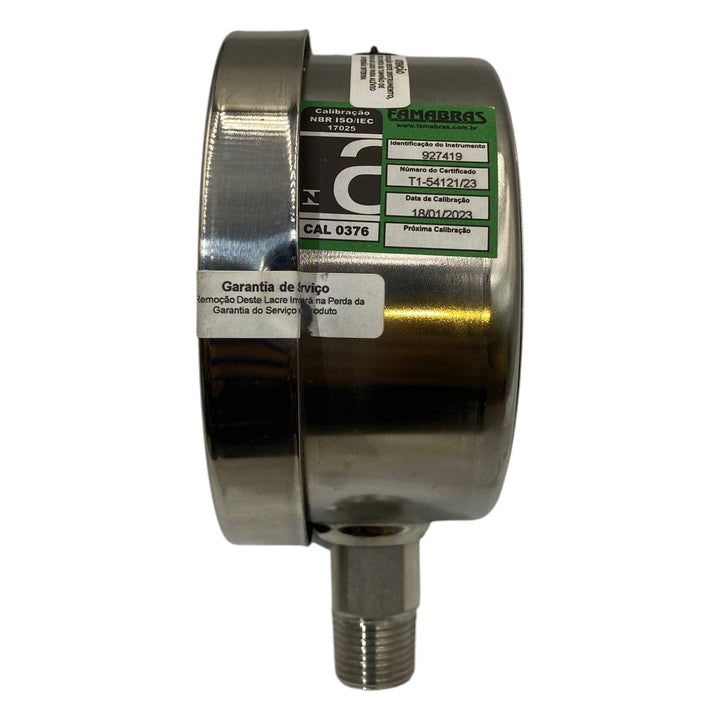 Manômetro Famabras 115MM  -1a15KGF/CM² 1/2NPT - Cabo Eletro