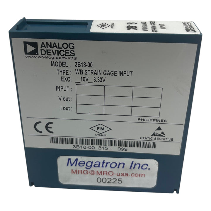 Módulo de Entrada Analog Devices 3B18-00 10-3.33v - Cabo Eletro