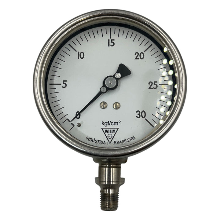 Manômetro Willy DN 110mm 0 a 30kgf/cm² 1/4NPT - Cabo Eletro