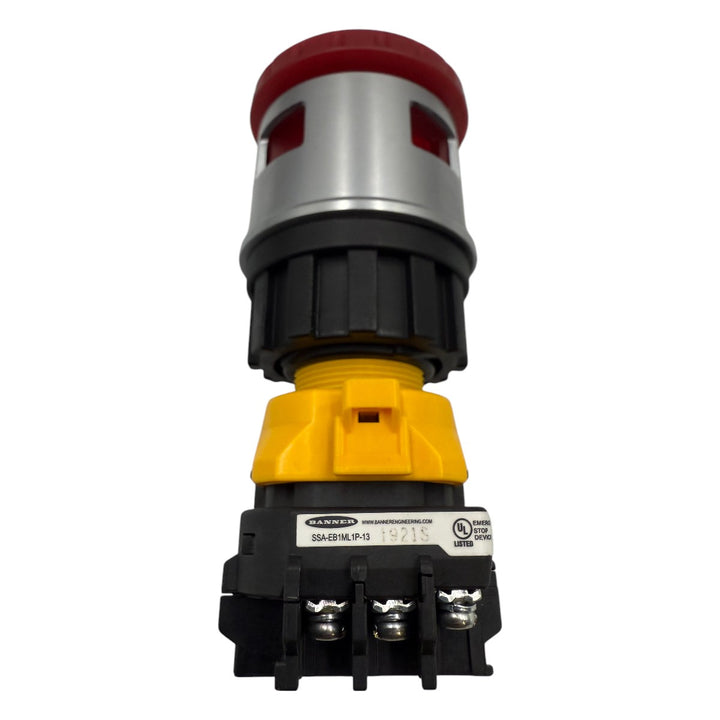 Botão de emergência Banner SSA-EB1ML1P-13 44mm 1NA+3NF 24v - Cabo Eletro
