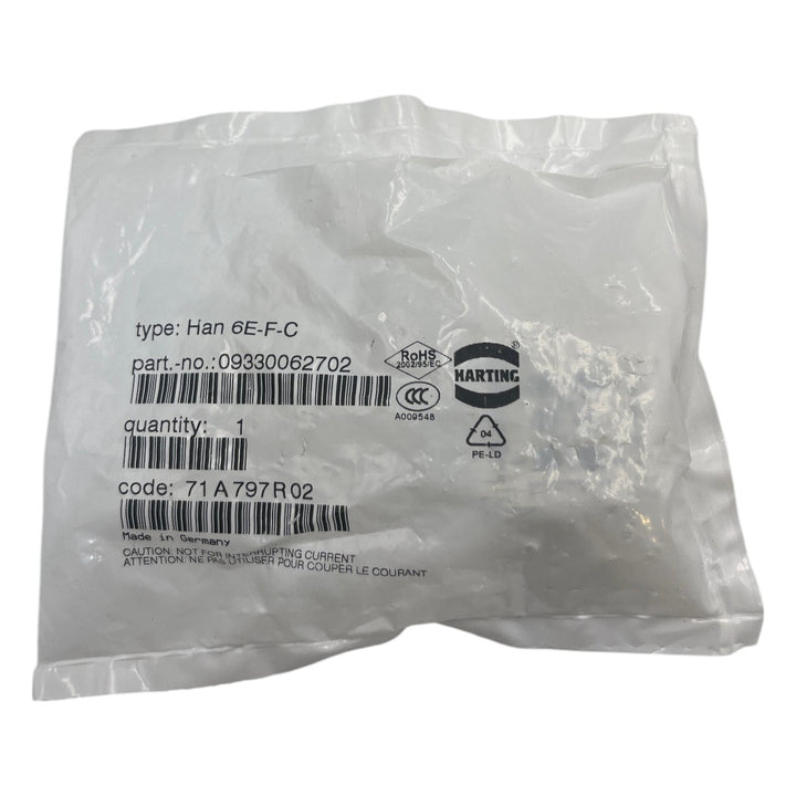 Conector Fêmea HARTING HAN 6E-F-C - Cabo Eletro