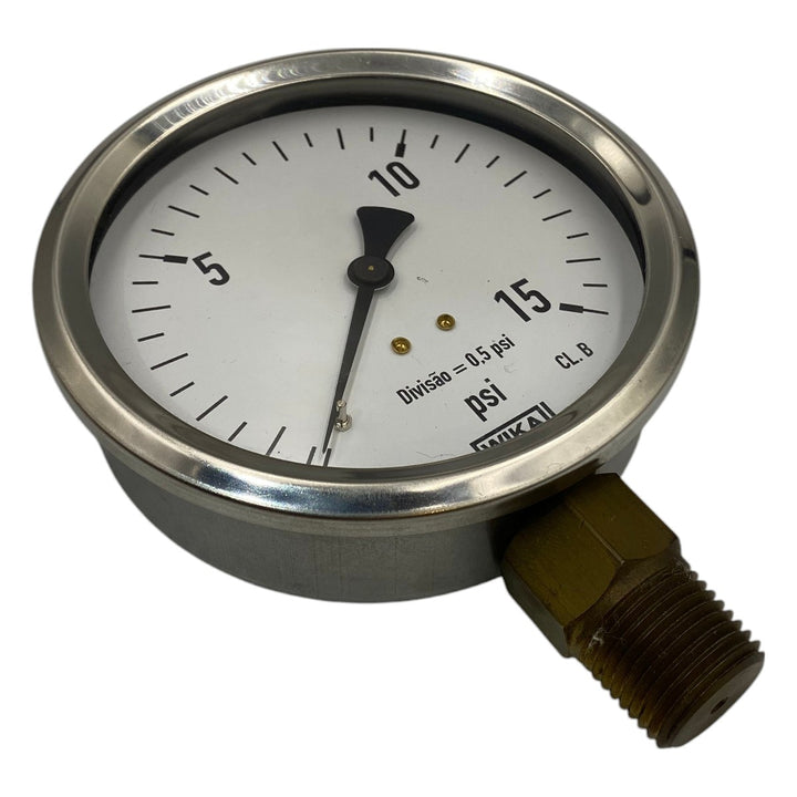 Manômetro WIKA 90mm 0 a 15Psi 1/2NPT - Cabo Eletro