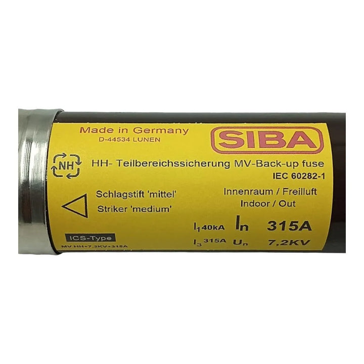 Fusível SIBA HH 7,2KV 315A - Cabo Eletro