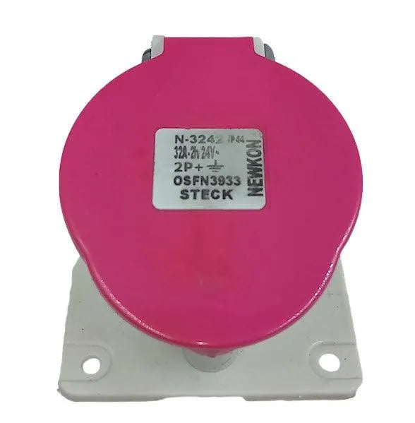 Tomada de Embutir Steck N-3242 32A-2H/24v 2p+t - Cabo Eletro