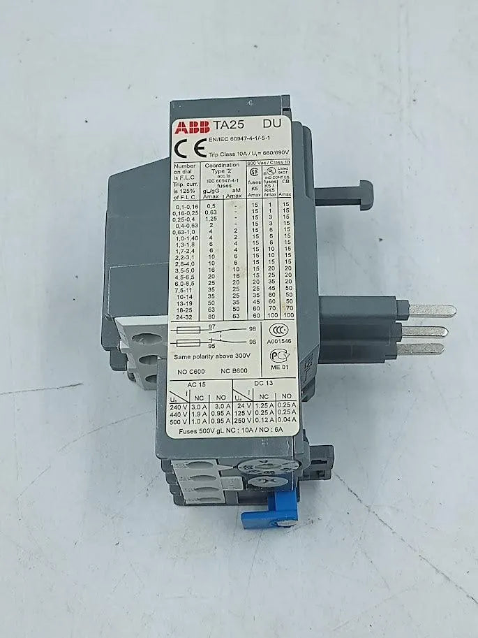 Relé Térmico de Sobrecarga Abb TA25DU-1.0 0.63-1.0A - Cabo Eletro