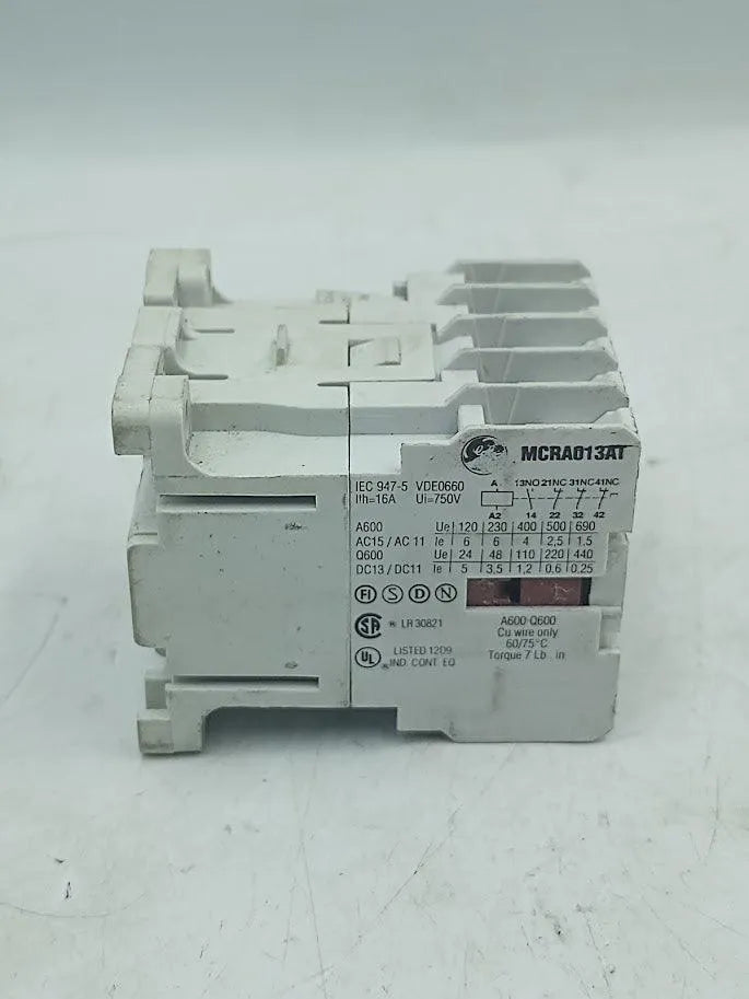 Contator Auxiliar Ge MCRA013AT 750V 16A 13E - Cabo Eletro