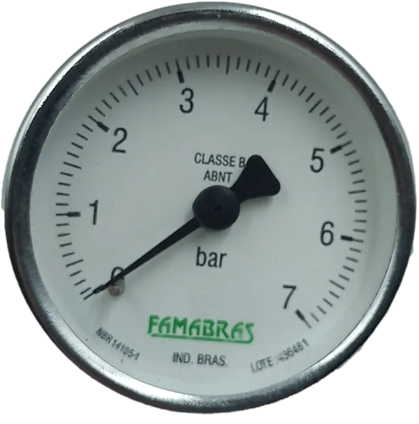 Manômetro Famabras 0/7 bar DN 50mm R1/4 NPT - Cabo Eletro