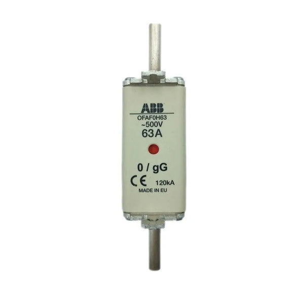 Fusível gG ABB OFAF0H63 1SCA022627R2790 63A 500v 120kA Kit 3 - Cabo Eletro