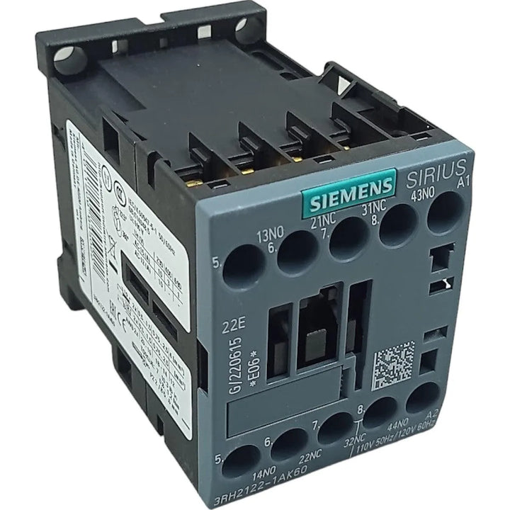 Contator Auxiliar Siemens 3RH2122-1AK60 110-120v 2NA+2NF - Cabo Eletro