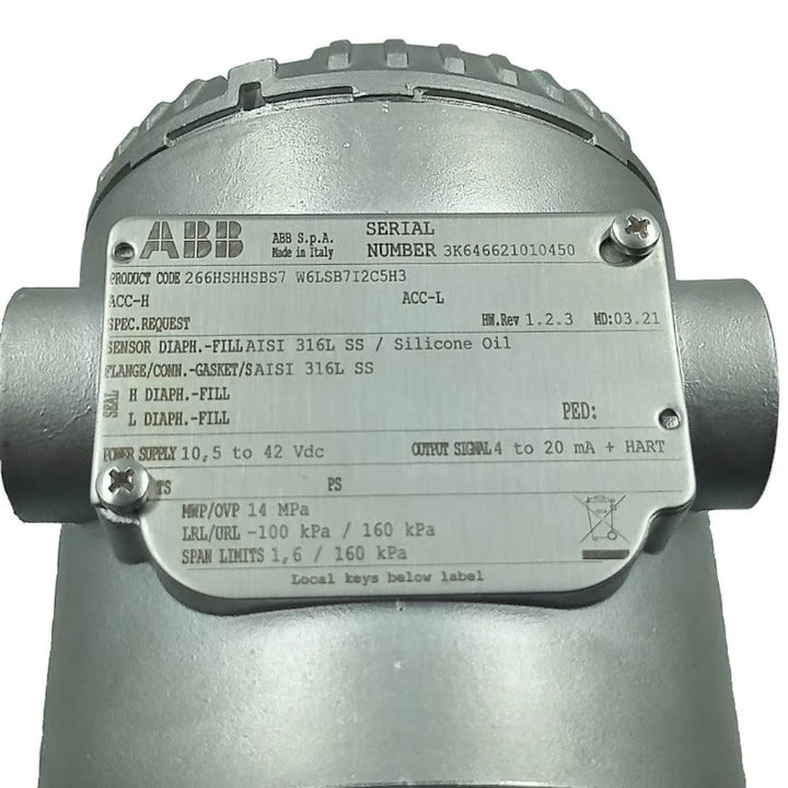 Transmissor de Pressão ABB 2600T266HSHHSBS7 -100kPa a 160kPa - Cabo Eletro