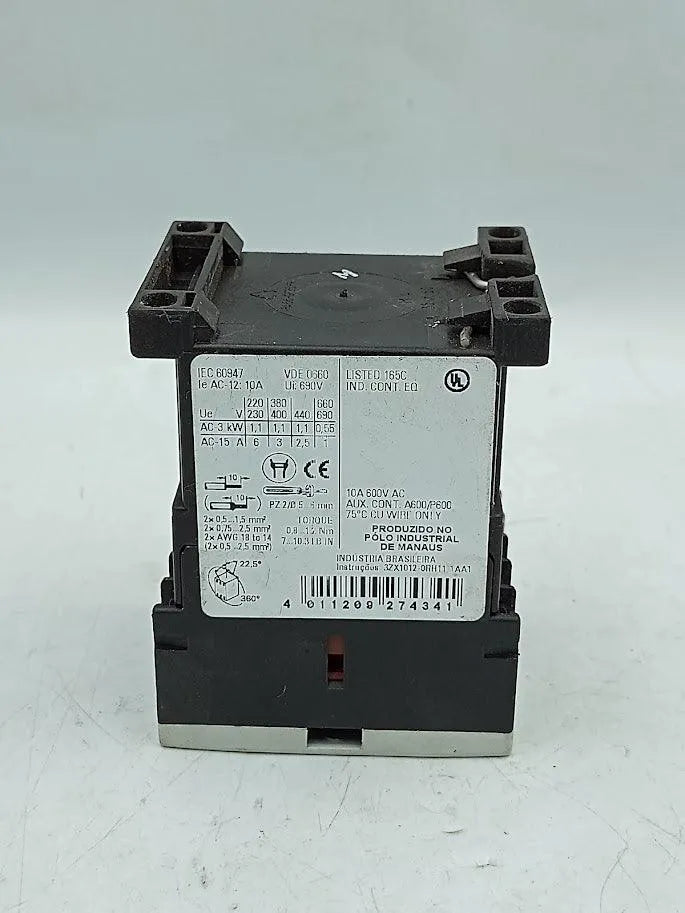 Contator Auxiliar Siemens 3RH1140-1BB40 690V 10A (USADO) - Cabo Eletro