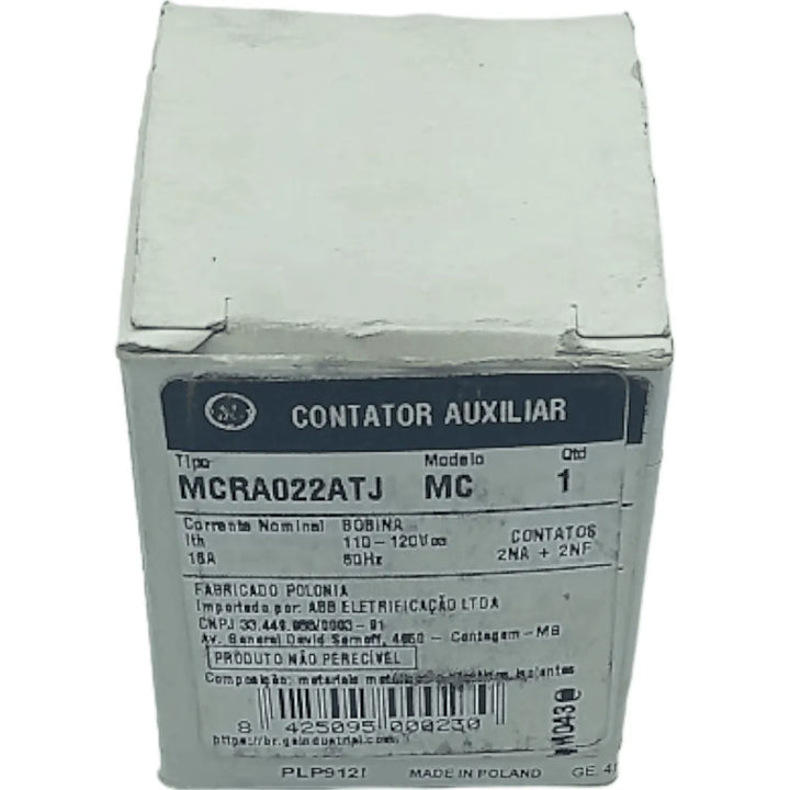 Contator Auxiliar Ge MCRA022ATJ 110-120VCA 16A - Cabo Eletro