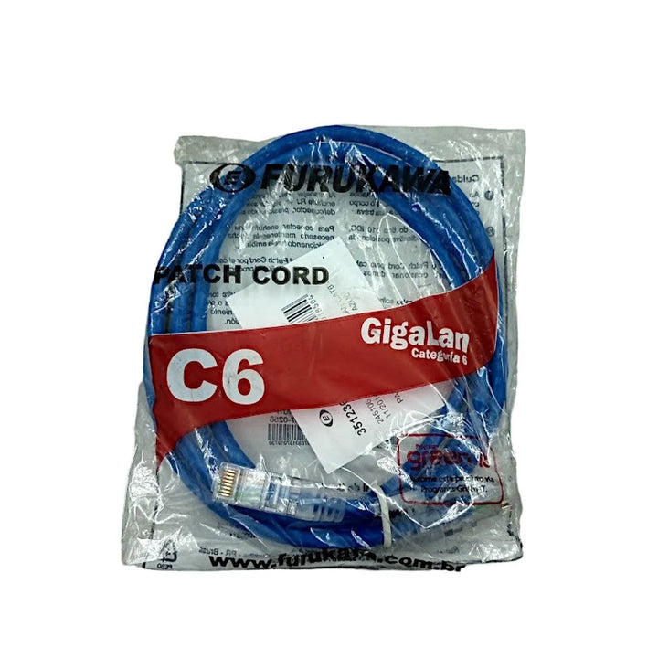 Patch Cord CAT6 Gigalan Azul Furukawa 35123602 1,5m - Cabo Eletro