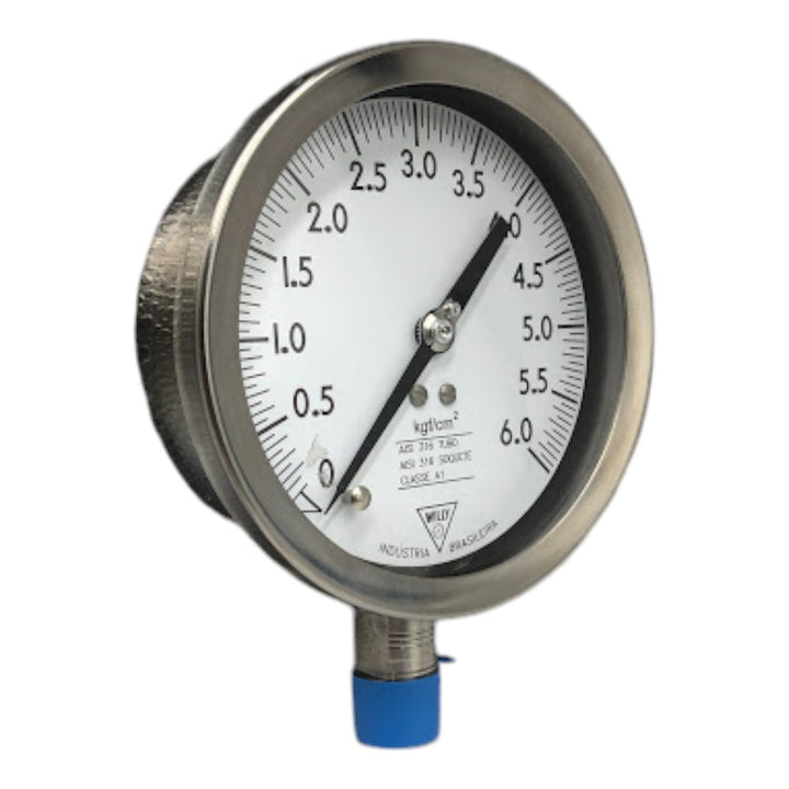 Manômetro Willy DN 111mm 0 a 6 kgf/cm² 1/2 NPT - Cabo Eletro