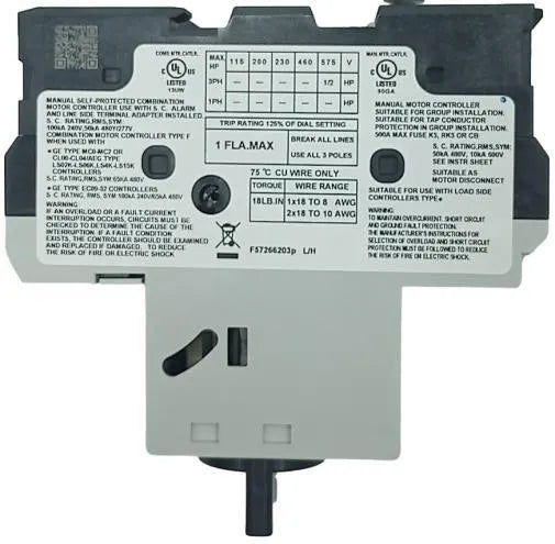 Disjuntor Motor GE GPS1BHAE 0.63-1A 690v 50/60Hz 6kV - Cabo Eletro