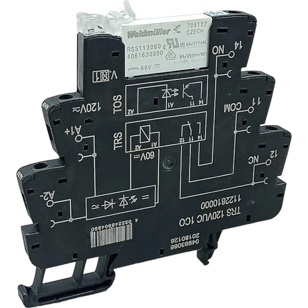 Módulo de Relé Weidmuller TRS 120VUC 1CO 120V 1122810000 - Cabo Eletro