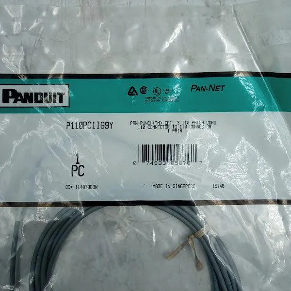 Cabo de Rede Panduit 2,8M CAT,3 P110/110 Kit 10 Pçs - Cabo Eletro