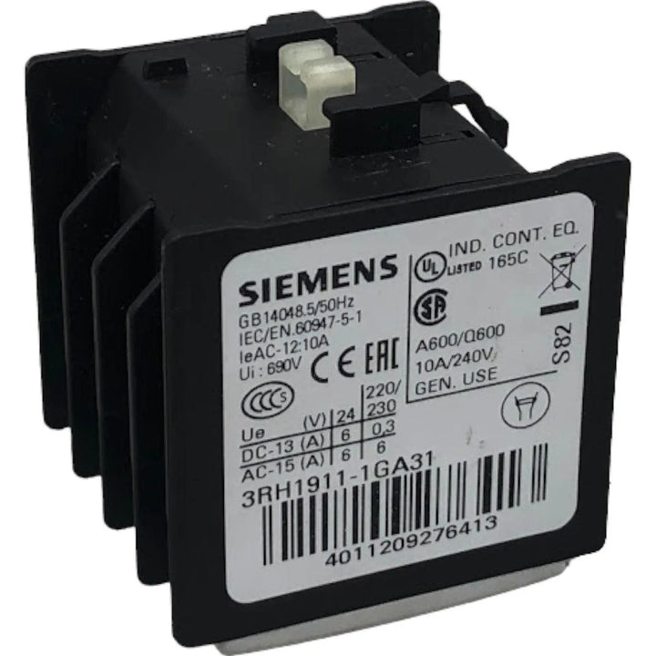 Bloco de Contato Auxiliar Siemens 3RH1911-1GA31 3NA + 1NF - Cabo Eletro