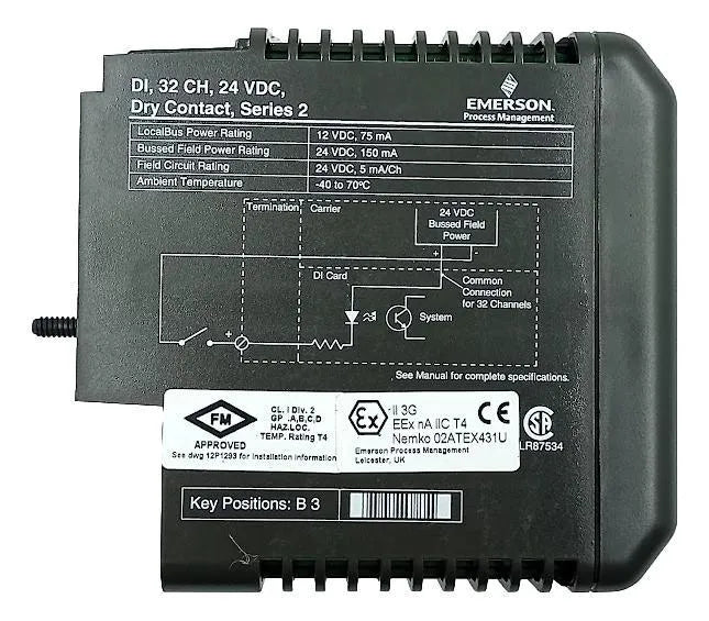 Módulo de Entrada Digital Emerson KJ3203X1-BA1 - Cabo Eletro