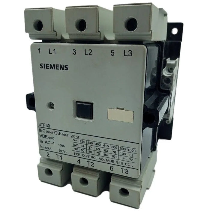 Contator Tripolar Siemens 3TF5022-0XN1 160A 690v 50kA - Cabo Eletro