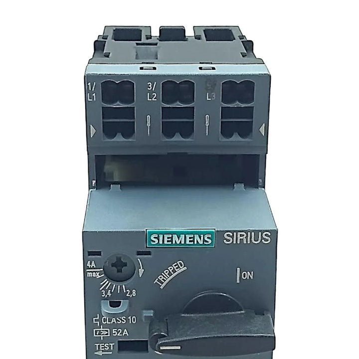 Disjuntor Motor Tripolar Siemens 3RV2011-1EA20 2.8-4.0A - Cabo Eletro