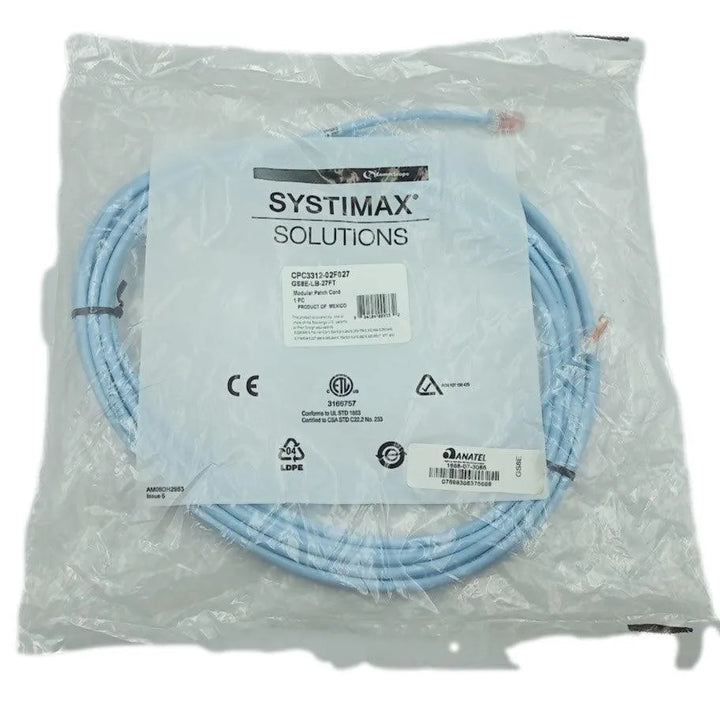 Patch Cord Azul Commscope CPC3312-02F027 GS8E-LB-27FT - Cabo Eletro