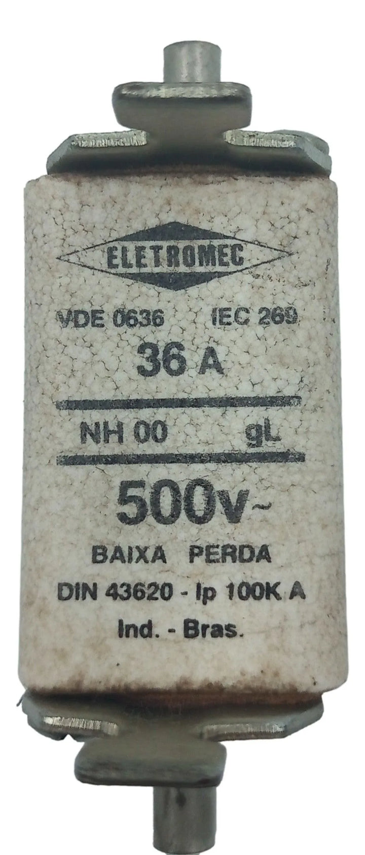 Fusível ELETROMEC VDE 0636 36A 500V 100KA - Cabo Eletro