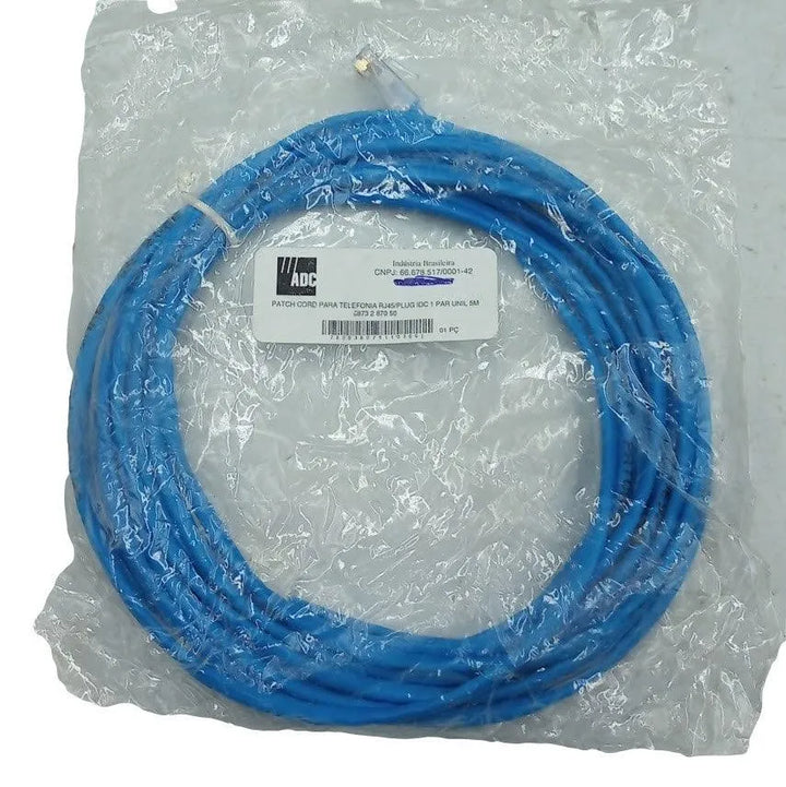 Patch Cord ADC RJ45/PLUG IDC 1 PAR UNIL 5M 05PÇS - Cabo Eletro