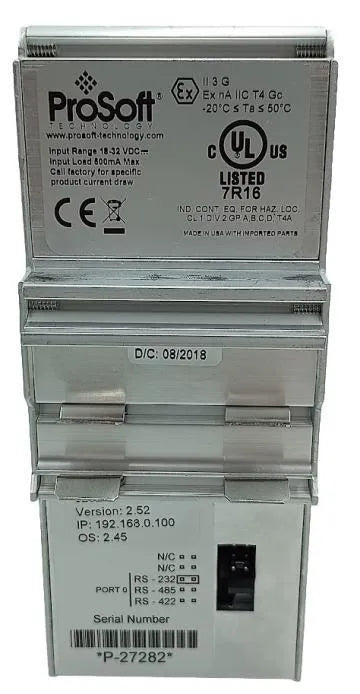 Módulo ModBus ProSoft 5202-DFNT-MCM4 18-32VDC (Usado) - Cabo Eletro