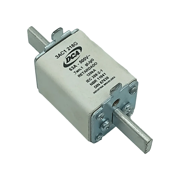 Fusível Retardado DCA 3AC1 218G 63A 500V 120Ka gL/gG - Cabo Eletro