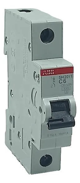 Disjuntor Monopolar SH 201T C6 6A 3 kA 230/400V - Cabo Eletro