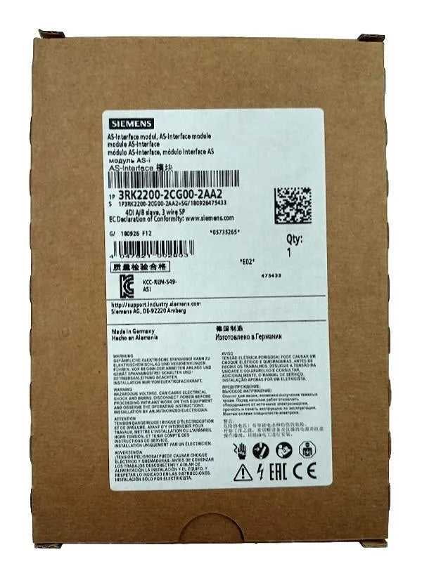Módulo AS-Interface Siemens 3RK2200-2CG00-2AA2 18,5-31,5 Vdc - Cabo Eletro