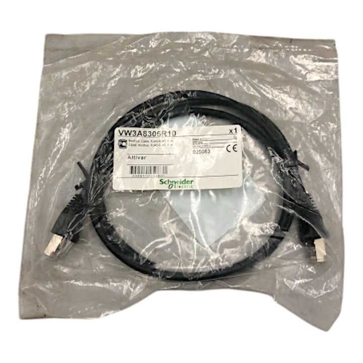Cabo ModBUS RJ45 MACHO Schneider VW3A8306R10 1M - Cabo Eletro