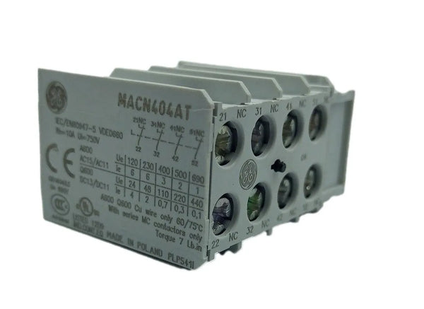 Bloco de Contato Auxiliar GE MACN404AT 10A 750V 4NF - Cabo Eletro