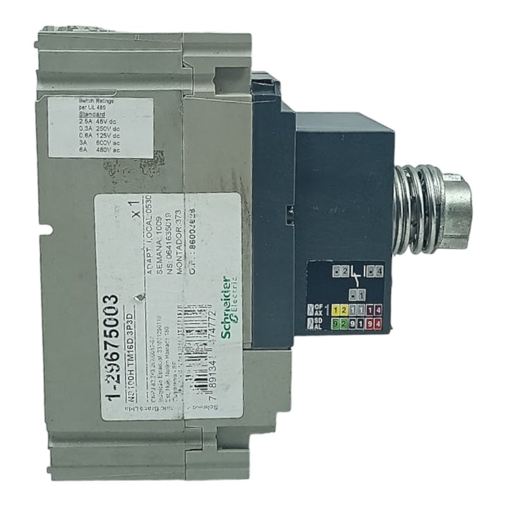 Disjuntor Caixa Moldada Merlin Gerin NS100H TM16D 750V 16A - Cabo Eletro