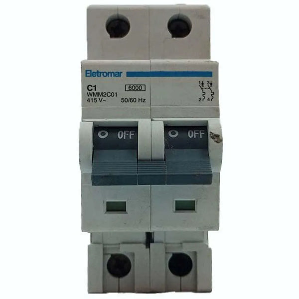 Disjuntor Bipolar Eletromar WMM2C01 220V 2P - Cabo Eletro